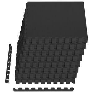 vidaXL Vloermatten 24 pcs Zwart 8,64 m&sup2; EVA Schuim