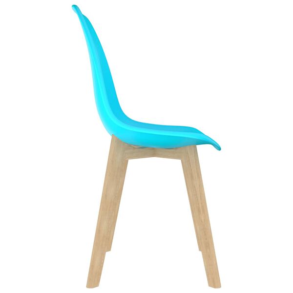vidaXL Eetkamerstoelen 4 st kunststof blauw