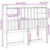 vidaXL Hoofdbord met opbergruimte 120 cm massief grenenhout wasbruin