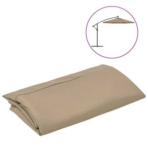 vidaXL Vervangingsdoek voor tuinparasol 300 cm taupe