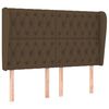 vidaXL Hoofdbord met randen 163x23x118/128 cm stof donkerbruin