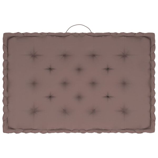 vidaXL Palletvloerkussens 6 st katoen taupe