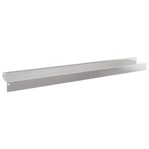vidaXL Gazonrand 10 st 100 x 10 x 8 cm Staal Zilverkleurig