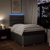 vidaXL Boxspring met matras stof taupe 120x190 cm