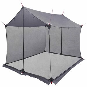 vidaXL Campingzeil met gaaswanden 270 x 210 x 210 cm Grijs en Oranje