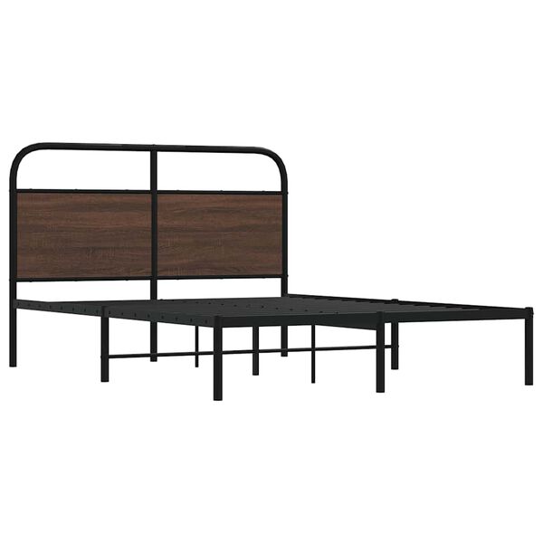 vidaXL Bedframe zonder matras bewerkt hout bruin eikenkleur 120x200 cm