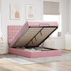 vidaXL Ottoman bed met matrassen 140x190cm fluweel roze