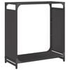vidaXL Brandhoutrek 60x28x65 cm koudgewalst staal zwart