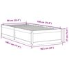 vidaXL Bedframe zonder matras massief grenenhout wit 90x190 cm