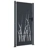 vidaXL Poort 100x200 cm met grasontwerp staal antracietkleurig