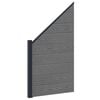 vidaXL Hekpaneel WPC en Aluminium Grijs
