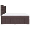 vidaXL Boxspring met matras stof donkerbruin 180x200 cm