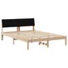 vidaXL Bedframe Bruin en zwart 135 x 190 cm Massief grenenhout