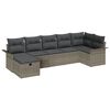 vidaXL Tuin Sofa Set 7 st Grijs poly rattan