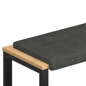 vidaXL Bankkussen Kunstleer Zwart Diepte 35 cm