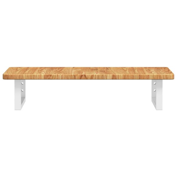 vidaXL Badkamer wandschap staal en massief eikenhout