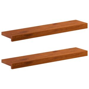 vidaXL Raamkozijnen 2 st Bruin 70 x 15 x 2 cm Massief Eikenhout
