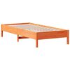 vidaXL Bed met boekenkast zonder matras grenenhout wasbruin 75x190 cm
