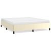 vidaXL Bedframe zonder matras 160x200 cm kunstleer cr&egrave;mekleurig