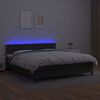 vidaXL Boxspring met matras en LED kunstleer zwart 180x200 cm