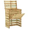 vidaXL Latten tuincomposter Groen 106 x 58 x 110 cm Massief grenenhout