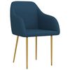 vidaXL Eetkamerstoelen 2 st fluweel blauw
