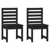 vidaXL Tuinstoelen 2 st 50x48x91,5 cm massief grenenhout zwart