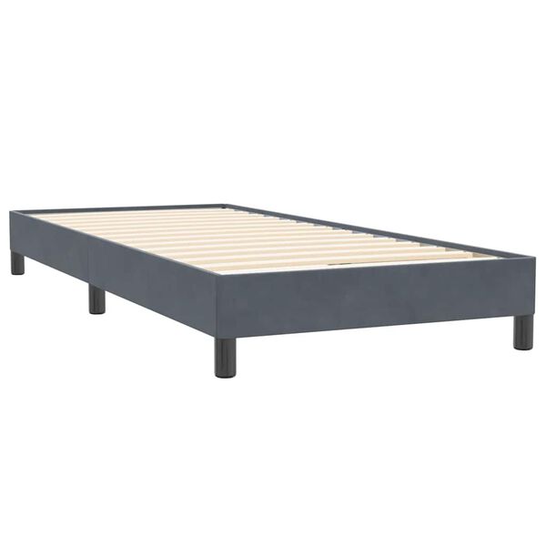 vidaXL Boxspring zonder matras fluweel donkergrijs 80x220 cm