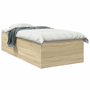 vidaXL Vloerbedframe Sonoma Eiken 80 x 200 cm Bewerkt hout