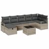 vidaXL Bankstel 4 st poly rattan