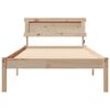 vidaXL Bedframe met hoofdeinde Bruin 75 x 190 cm Massief grenenhout
