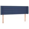 vidaXL Hoofdbord met randen 147x16x78/88 cm stof blauw