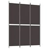 vidaXL Kamerscherm met 3 panelen 150x200 cm stof bruin