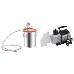 vidaXL Vacu&uuml;mkamer met 2-traps pomp 5,5 L