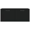 vidaXL Wandkast 80x36,5x35 cm bewerkt hout zwart