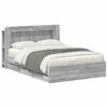 vidaXL Bedframe met opbergruimte en hoofdbord met lade Grijs Sonoma