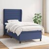 vidaXL Boxspring met matras stof blauw 90x190 cm