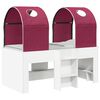vidaXL Bed met Tunnel 4 st Wit en Rood Bewerkt hout