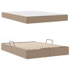 vidaXL Opbergbed met matras Cappuccino 140 x 200 cm Nep Leer