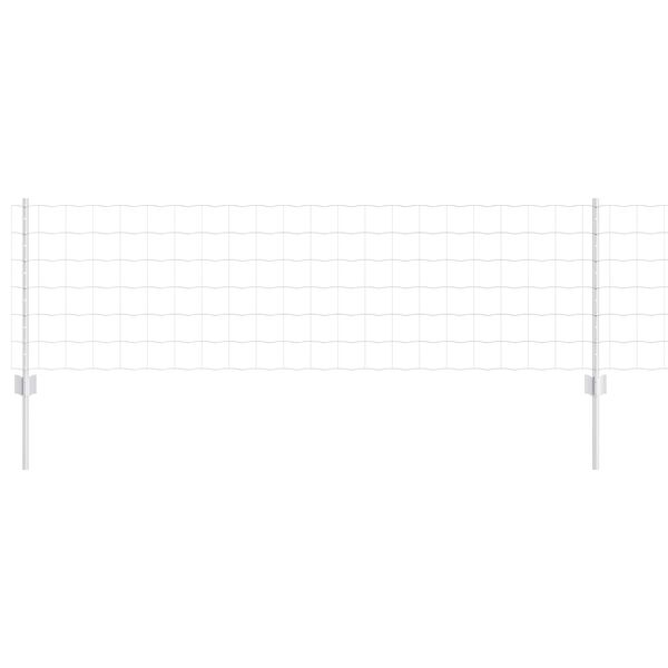 vidaXL Hek met Paal Zilver 0,6 x 25 m Staal