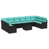 vidaXL Tuin Sofa Set 11 st Zwart poly rattan