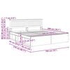 vidaXL Bedframe met hoofdeinde Zwart 180 x 200 cm Massief grenenhout
