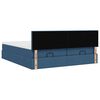 vidaXL Ottoman bed met matrassen en LED's 160x200cm stof blauw