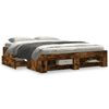 vidaXL Bedframe zonder matras hout gerookt eikenkleurig 160x200 cm