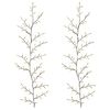 vidaXL LED-wilgenrank kerstdecoratie 2 st Zwart 180 cm Staal 192 LED's