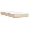 vidaXL Boxspring met matras stof cr&egrave;mekleurig 90x200 cm