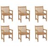 vidaXL Tuinstoelen 6 st massief teakhout