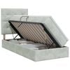vidaXL Opslag bed met matras met opslag Lichtgrijs 90 x 190 cm Fluweel