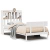 vidaXL Bed met boekenkast zonder matras grenenhout wit 75x190 cm