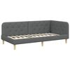 vidaXL Hoekbedframe Donkergrijs 90 x 200 cm Stof
